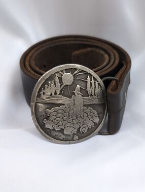 Hand Tooled Leather Belt